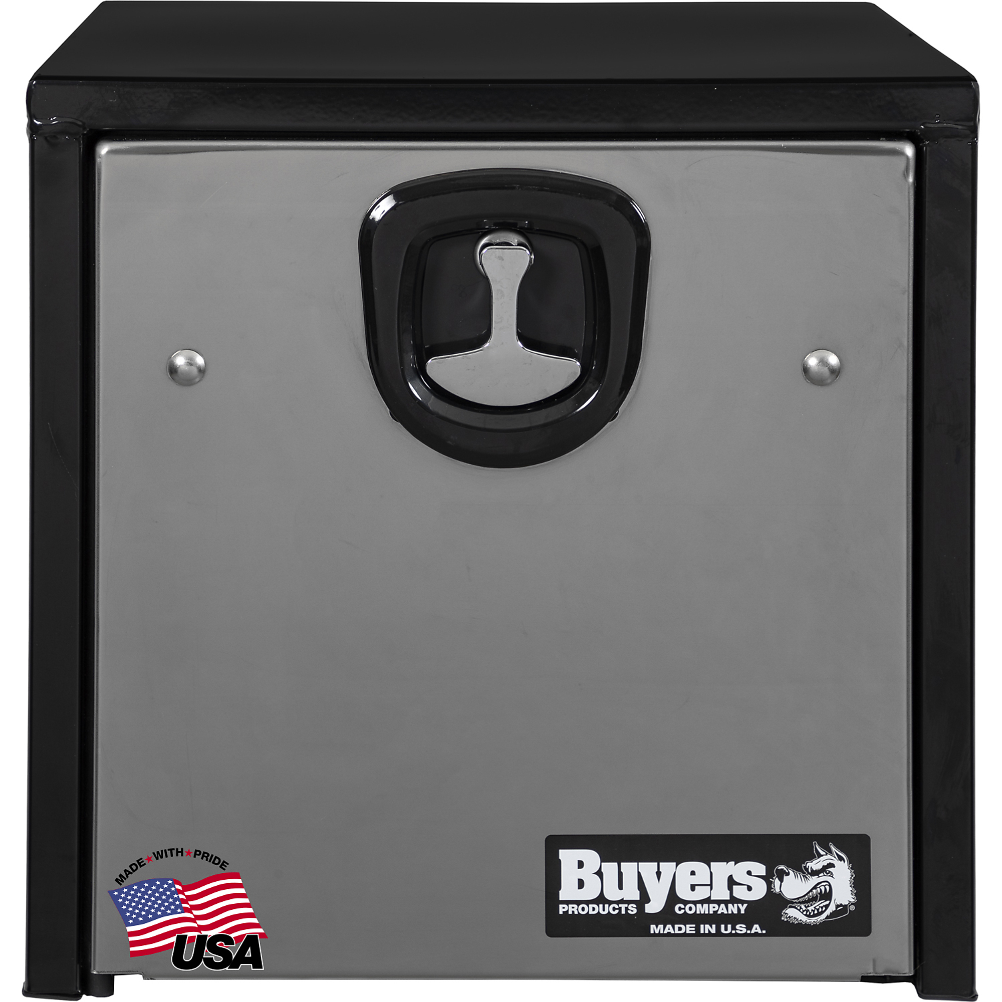 Buyers Products, 18x18x18 Steel Stainless Underbody Truck Tool Storage Box, Width 18 in, Material Steel, Color Finish Glossy Black, Model# 1702965